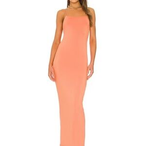 NOT YOURS TO KEEP Katy Maxi Modal Dress in Peach